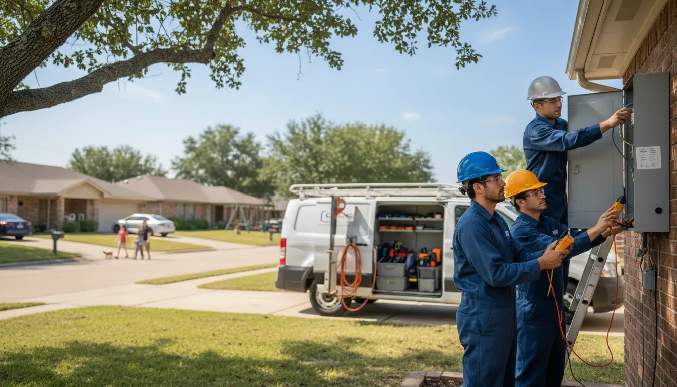 Certified electrician providing emergency electrical services in Central City, IA